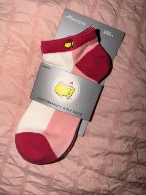 Masters Women's Athletic Golf Socks - Pink, Dark Pink & White